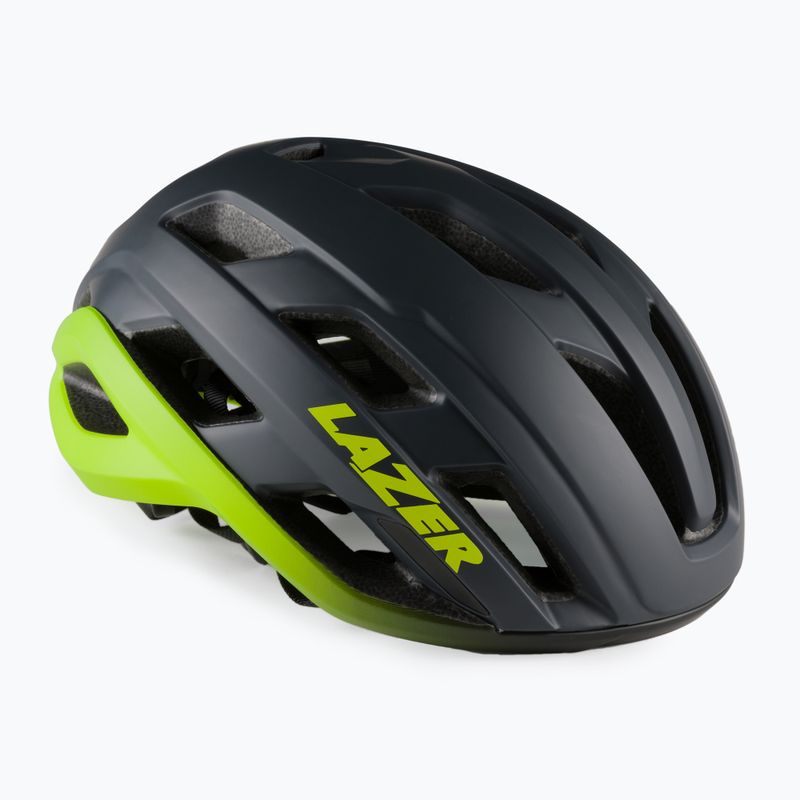 Kask rowerowy Lazer Strada KinetiCore matte dark grey/flash yellow