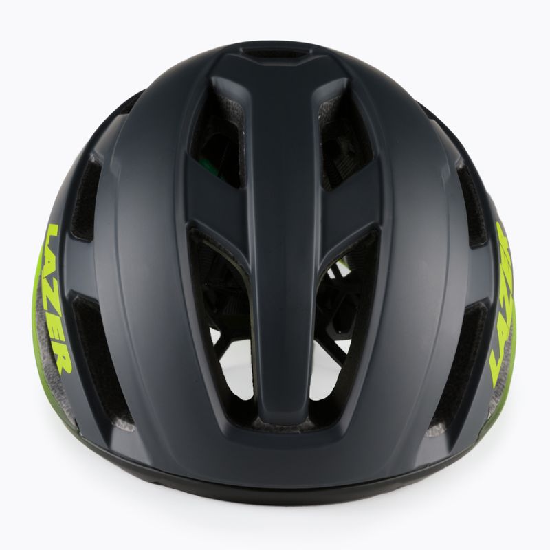 Kask rowerowy Lazer Strada KinetiCore matte dark grey/flash yellow 2