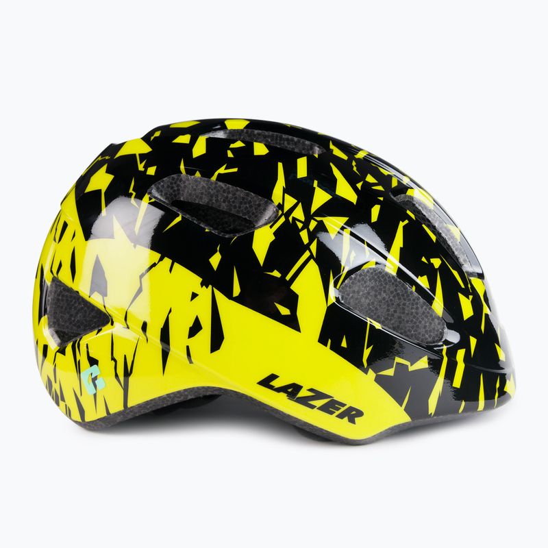 Kask rowerowy dziecięcy Lazer Nutz KinetiCore black flash/yellow 3