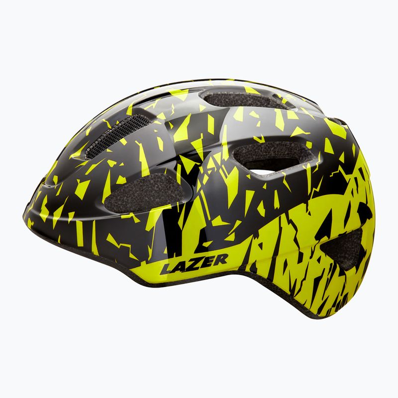 Kask rowerowy dziecięcy Lazer Nutz KinetiCore black flash/yellow 8