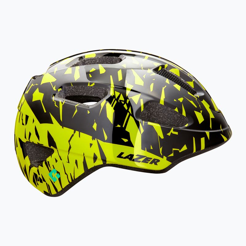 Kask rowerowy dziecięcy Lazer Nutz KinetiCore black flash/yellow 10