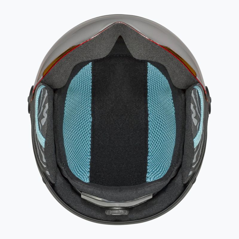 Kask narciarski dziecięcy Bollé Quiz Visor Jr black/blue matte/orange gun 5