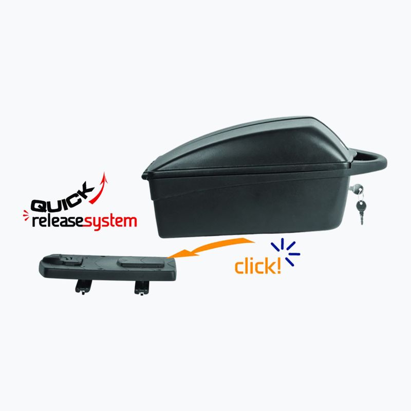 Kufer rowerowy na bagażnik Polisport Top Case QRS 12 l black 8