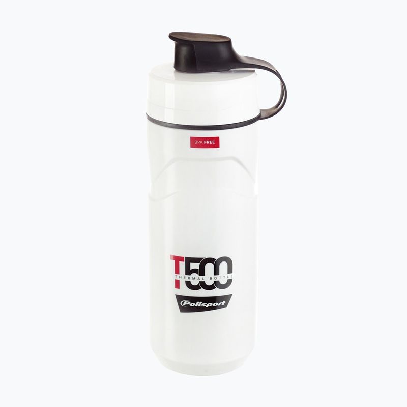 Bidon rowerowy Polisport Thermal T500 500 ml white/red