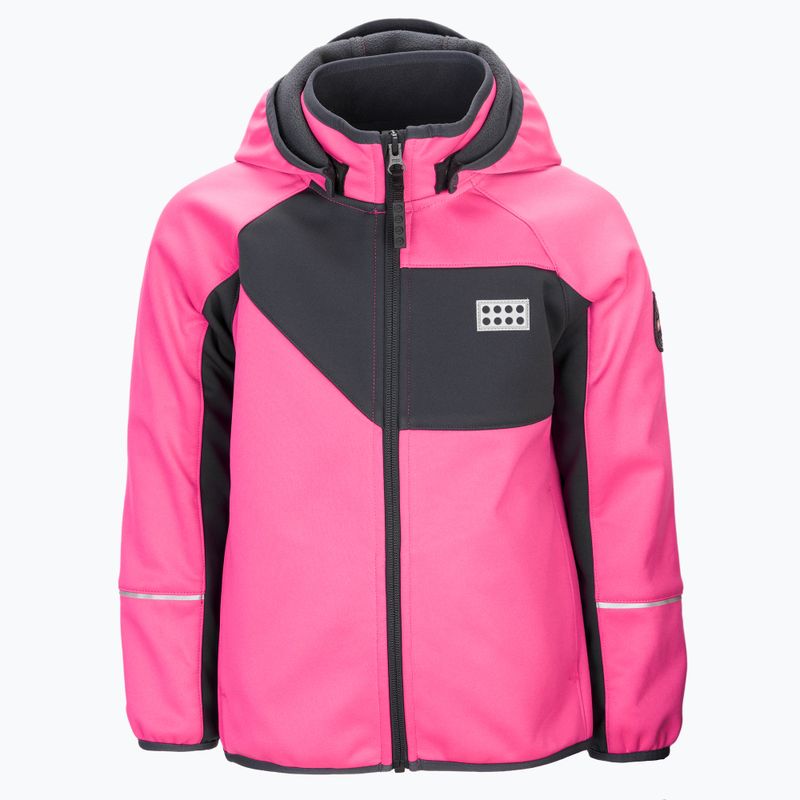 Kurtka softshell dziecięca LEGO Lwsky 762 pink