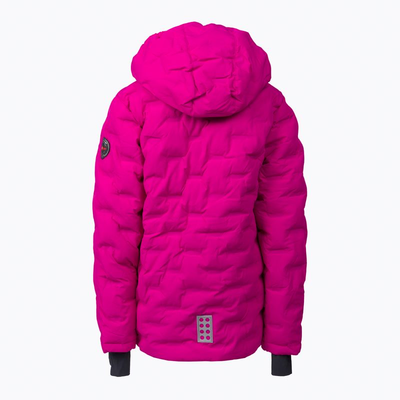 Kurtka narciarska dziecięca LEGO Lwjipe 706 dark pink 2