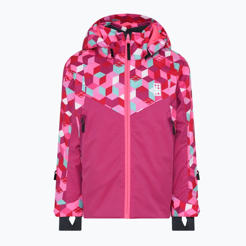 Kurtka narciarska dziecięca LEGO Lwjested 704 dark pink 7