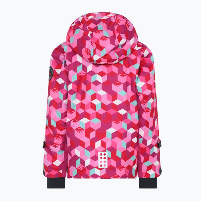 Kurtka narciarska dziecięca LEGO Lwjested 704 dark pink 8