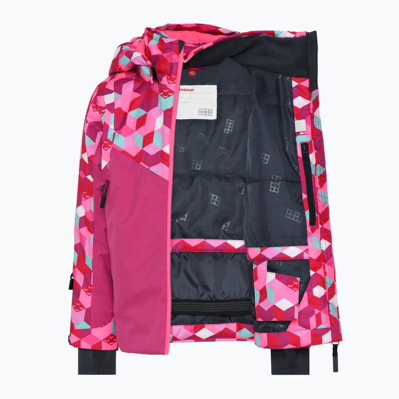 Kurtka narciarska dziecięca LEGO Lwjested 704 dark pink 9