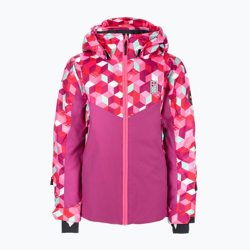 Kurtka narciarska dziecięca LEGO Lwjested 704 dark pink