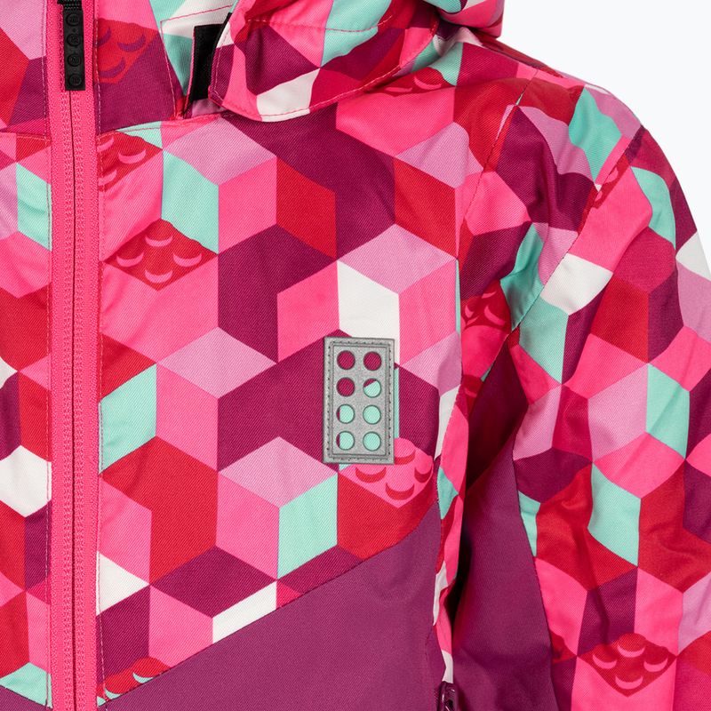 Kurtka narciarska dziecięca LEGO Lwjested 704 dark pink 3