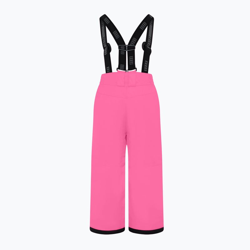 Spodnie narciarskie dziecięce LEGO Lwparaw 702 pink 2