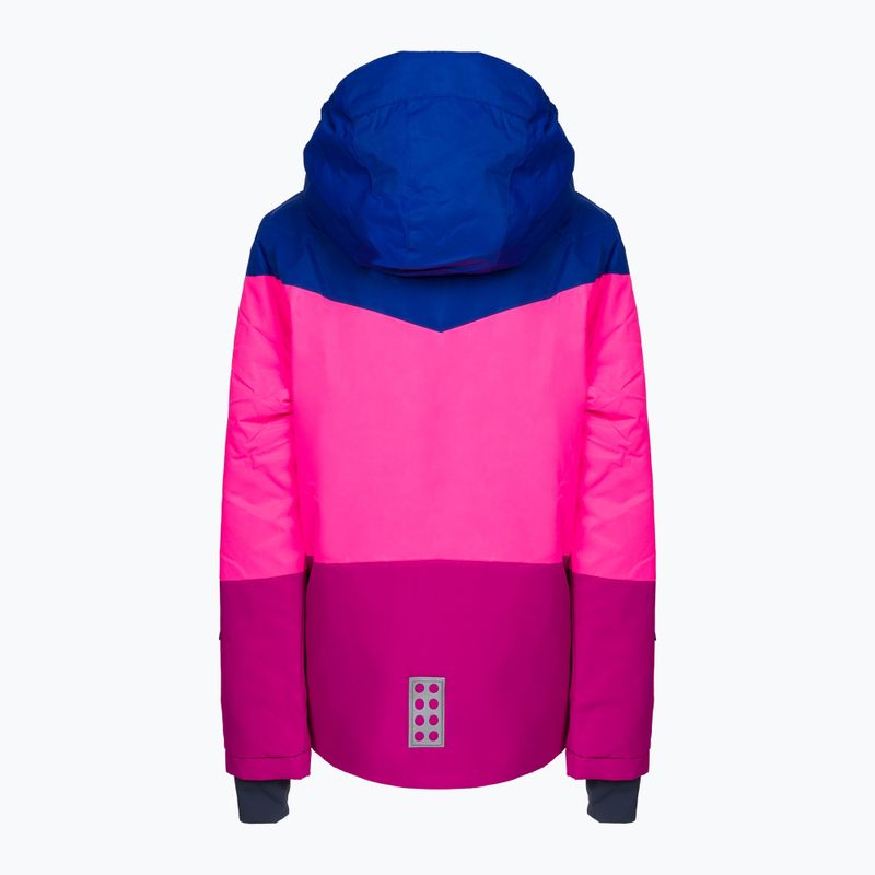 Kurtka narciarska dziecięca LEGO Lwjested 708 dark pink 2