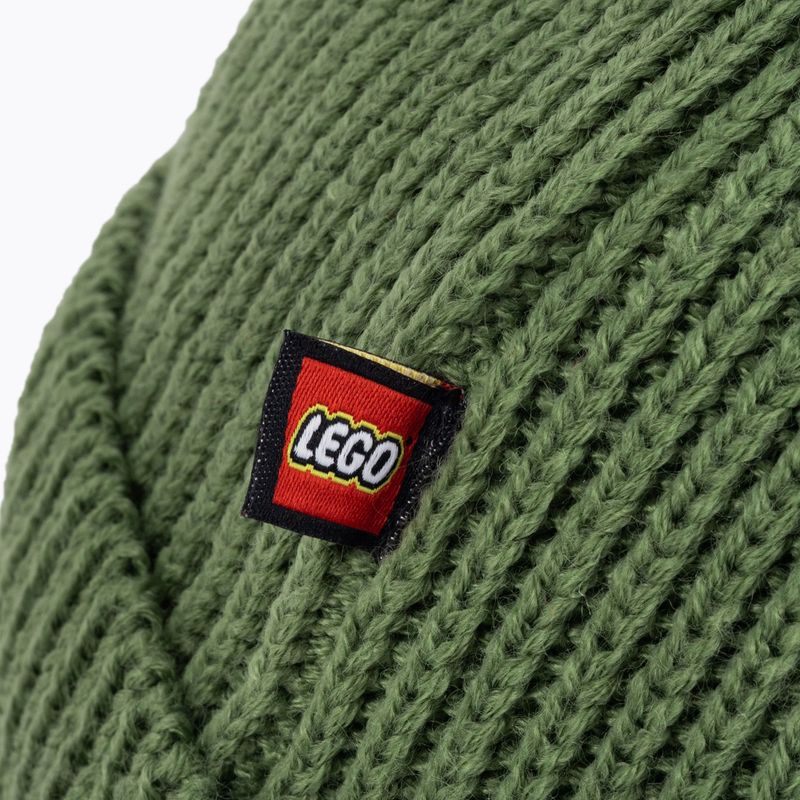 Czapka zimowa dziecięca LEGO Lwasmus 706 dark khaki 4