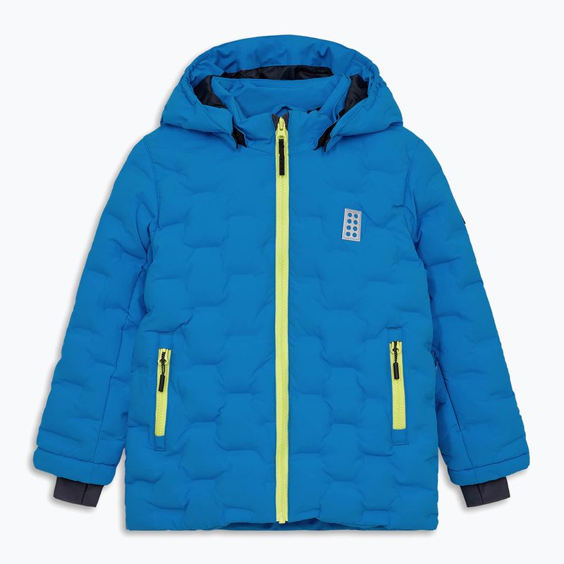 Kurtka narciarska dziecięca LEGO Lwjipe 706 blue/lime