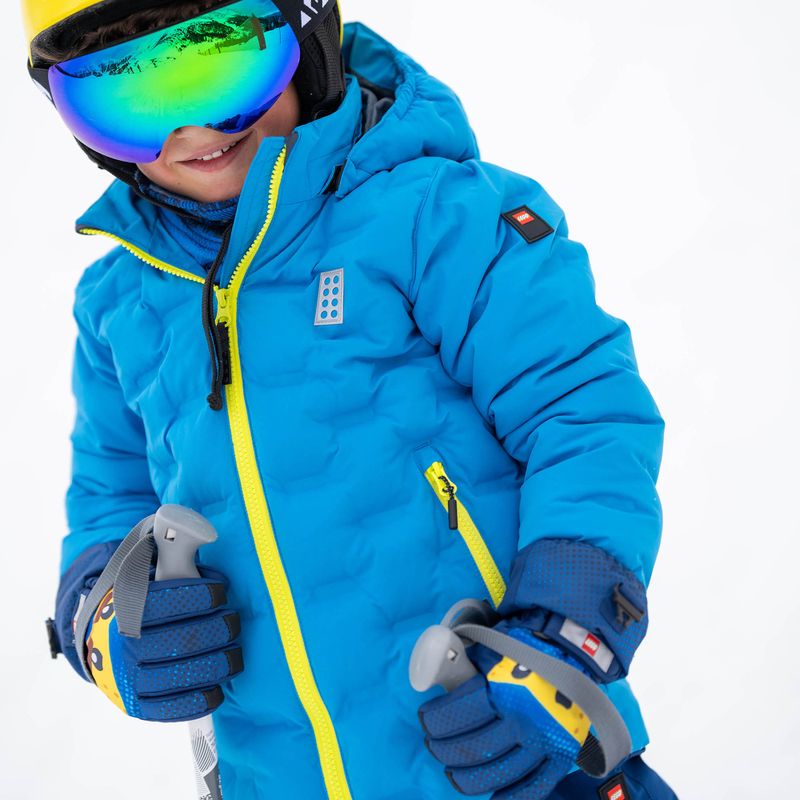 Kurtka narciarska dziecięca LEGO Lwjipe 706 blue/lime 6