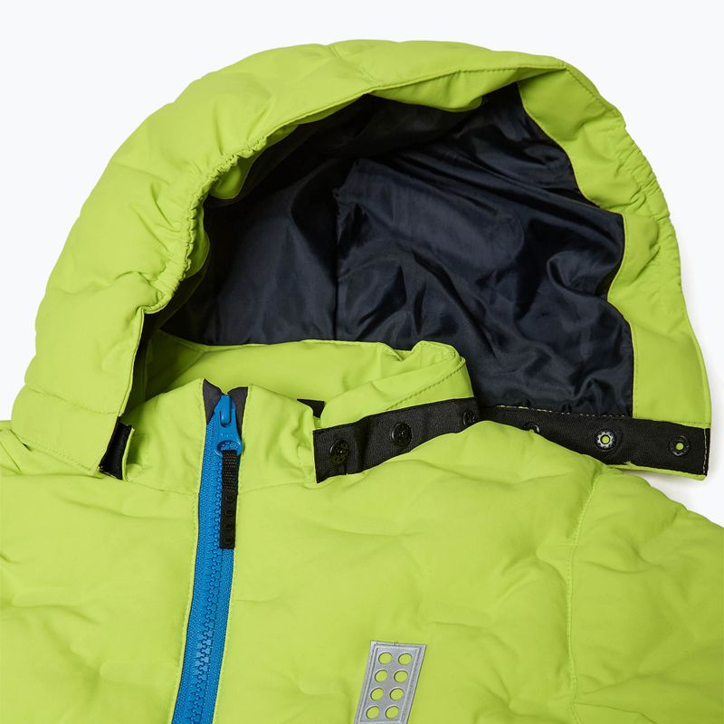 Kurtka narciarska dziecięca LEGO Lwjipe 706 lime green/blue 3