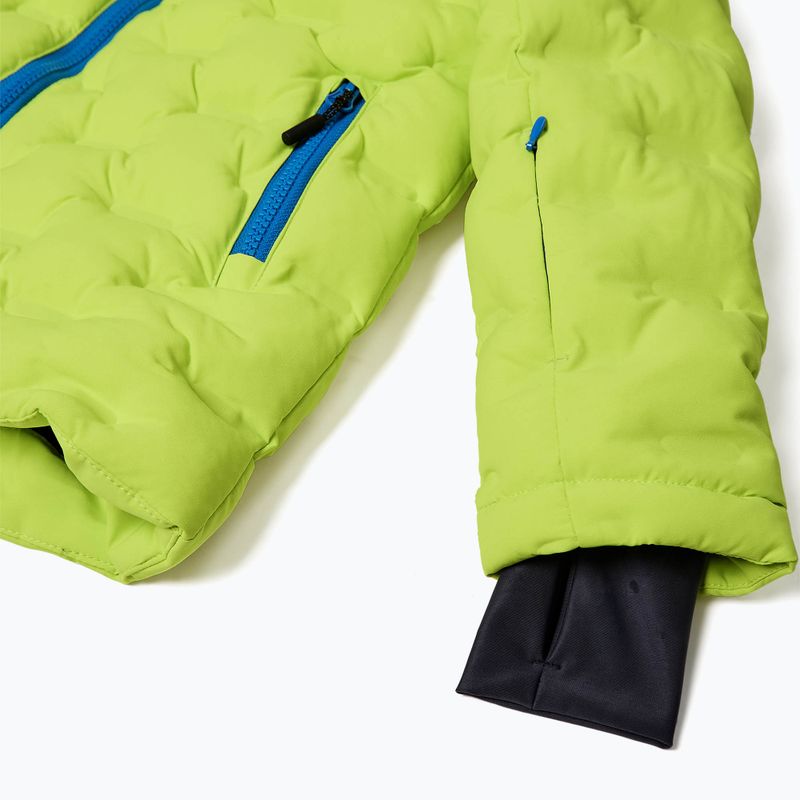 Kurtka narciarska dziecięca LEGO Lwjipe 706 lime green/blue 4