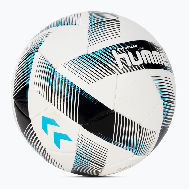 Piłka do piłki nożnej Hummel Energizer Light FB white/black/blue rozmiar 5 2