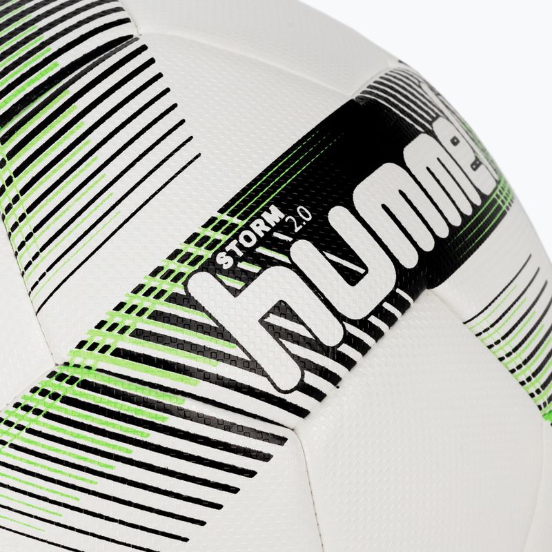 Piłka do piłki nożnej Hummel Storm 2.0 FB white/black/green rozmiar 5 3
