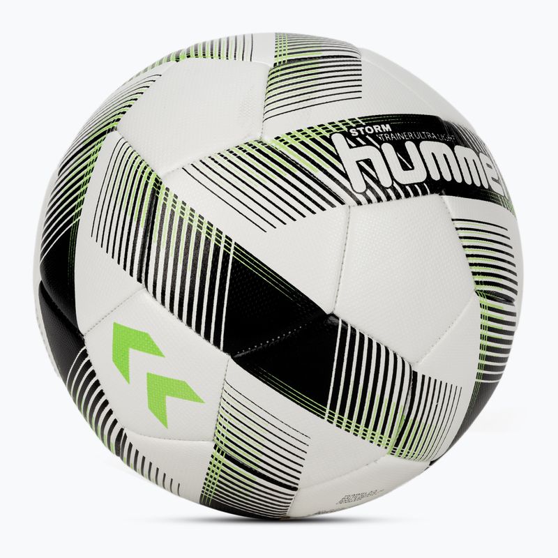Piłka do piłki nożnej Hummel Storm Trainer Ultra Lights FB white/black/green rozmiar 5 2