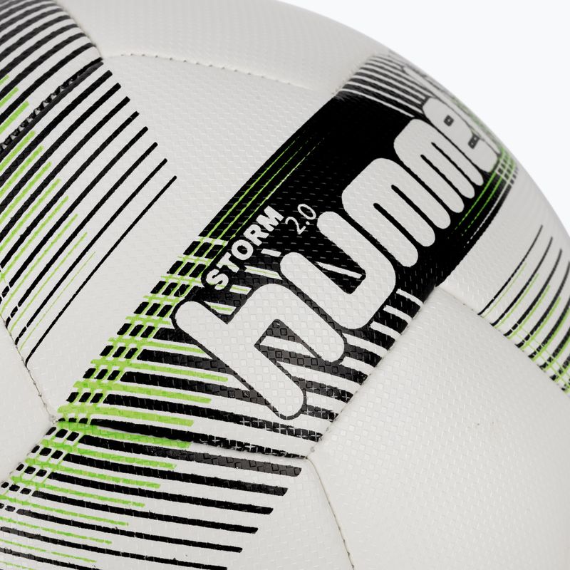 Piłka do piłki nożnej Hummel Storm 2.0 FB white/black/green rozmiar 4 3