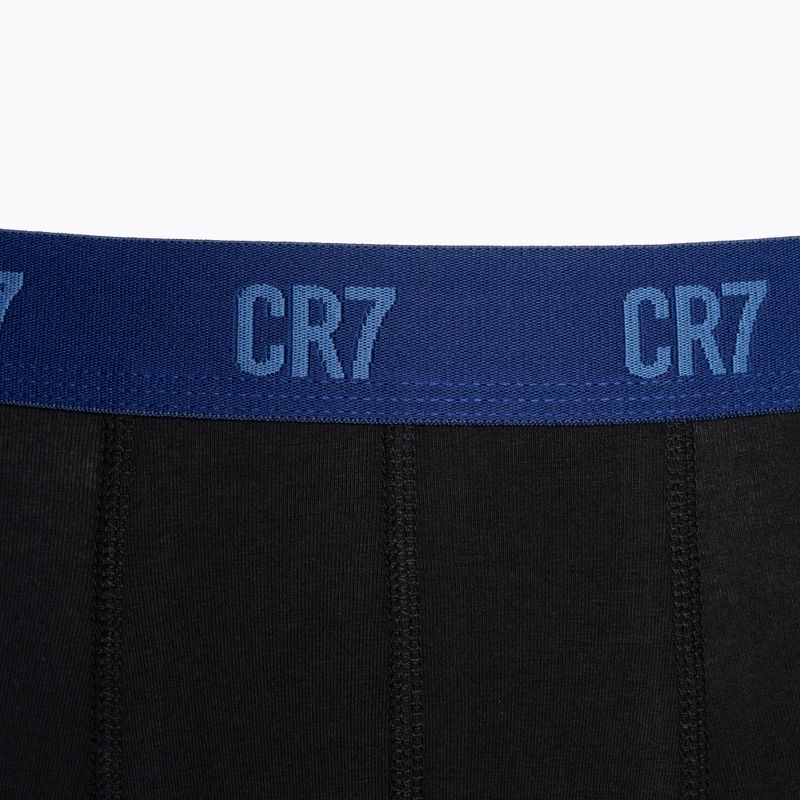 Bokserki męskie CR7 Basic Trunk 3 pary black/ blue 4