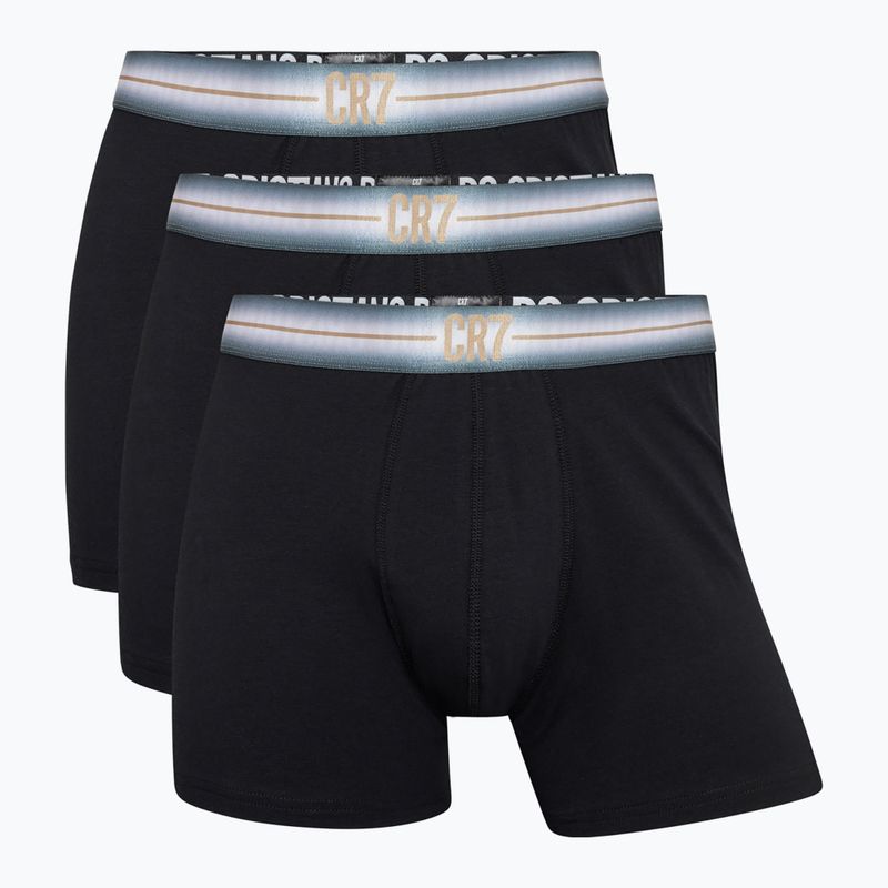 Bokserki męskie CR7 Basic Trunk 3 pary black/navy blue 5