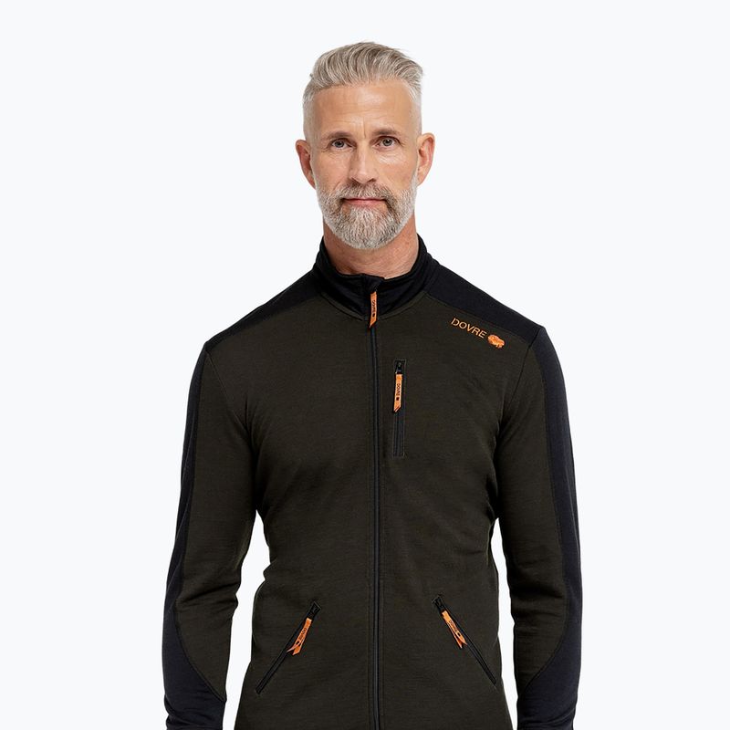 Bluza narciarska męska Dovre Midlayer Full Zip khaki 2