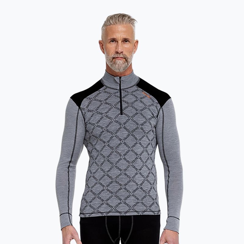Bluza termoaktywna męska Dovre Half Zip Jacquard grey