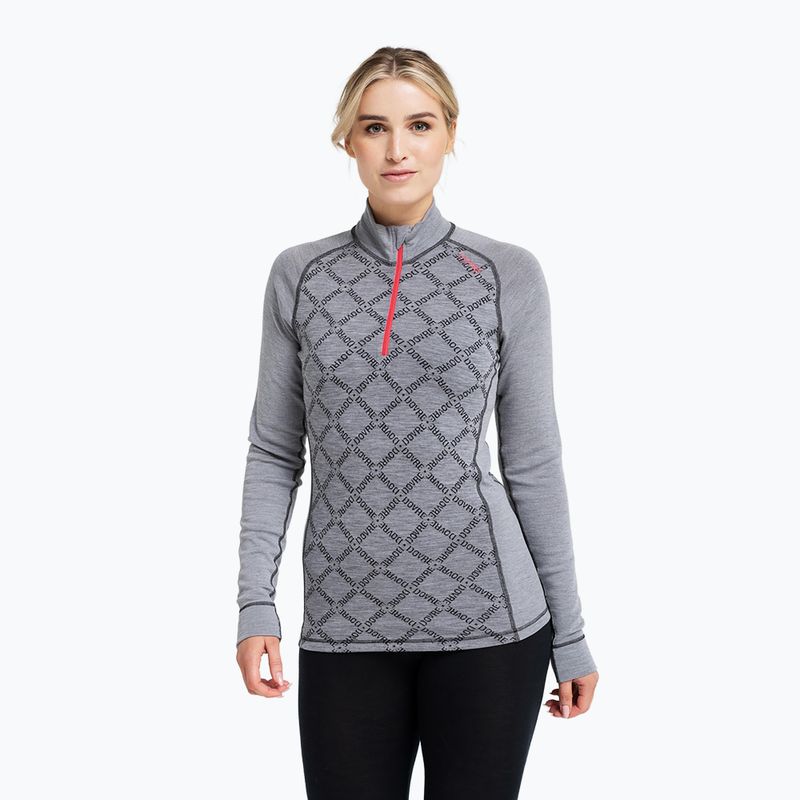 Bluza termoaktywna damska Dovre Half Zip Jacquard grey