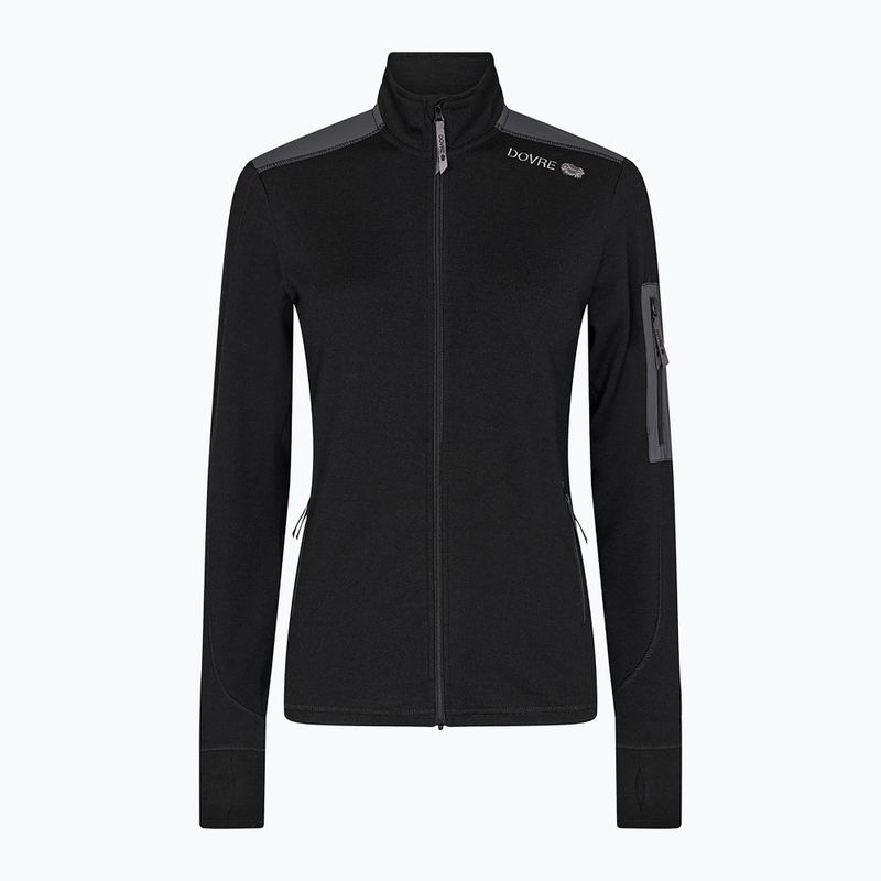 Bluza narciarska damska Dovre Midlayer Full Zip black
