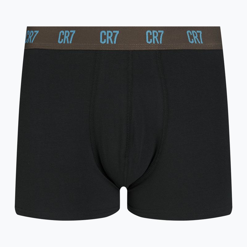 Bokserki męskie CR7 Basic Trunk 3 pary black/brown 5