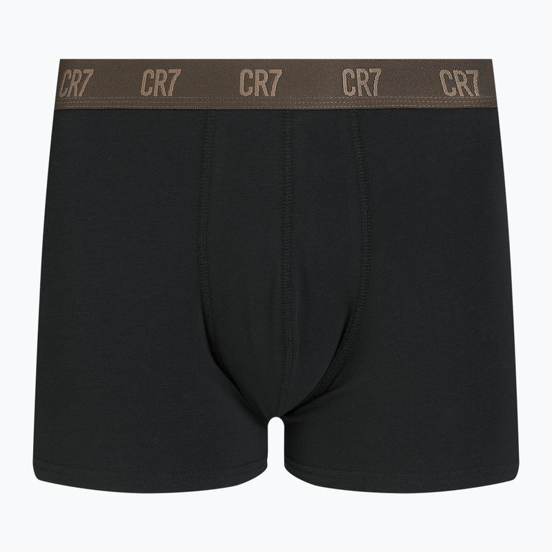 Bokserki męskie CR7 Basic Trunk 3 pary black/brown 8