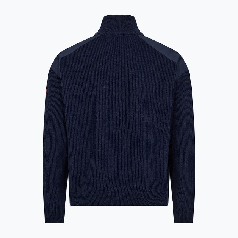 Sweter męski Dovre Ribbed Knit Half Zip navy 2