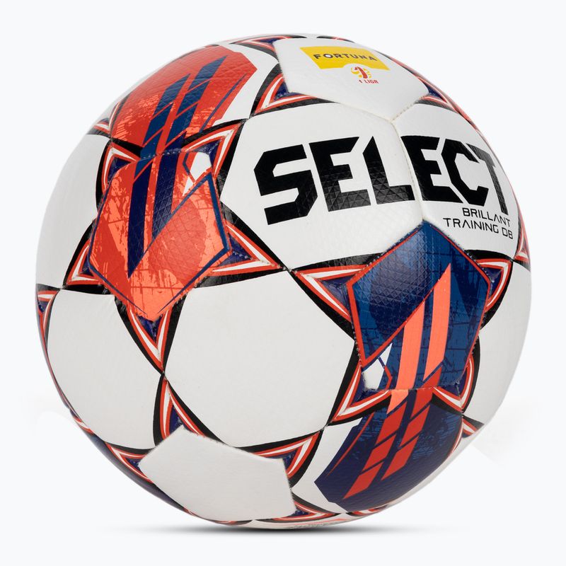 Piłka do piłki nożnej SELECT Brillant Training Fortuna 1 Liga v23 white/red rozmiar 5 2