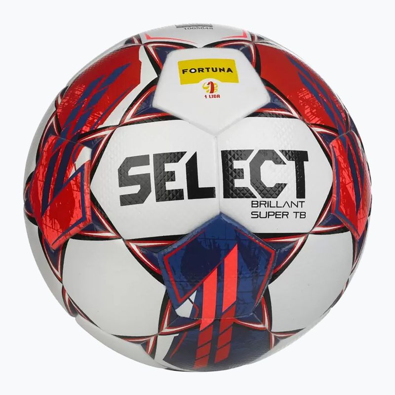 Piłka do piłki nożnej SELECT Brillant Super TB Fortuna 1 Liga v23 white/red rozmiar 5