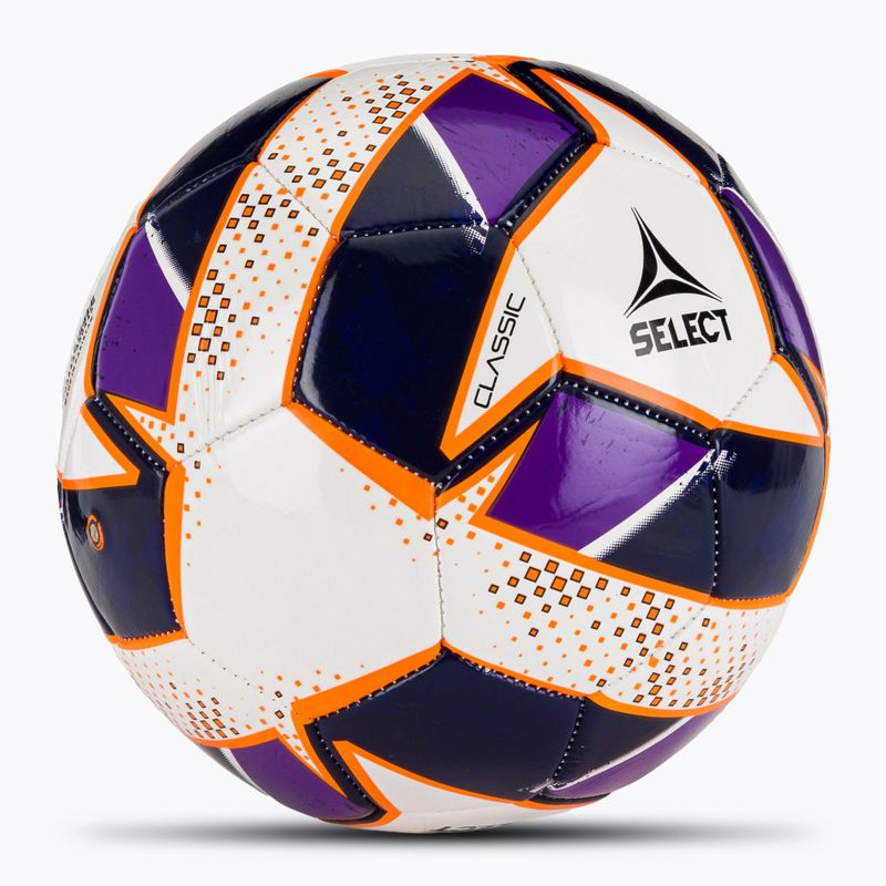 Piłka do piłki nożnej SELECT Classic v24 white/purple rozmiar 5 2