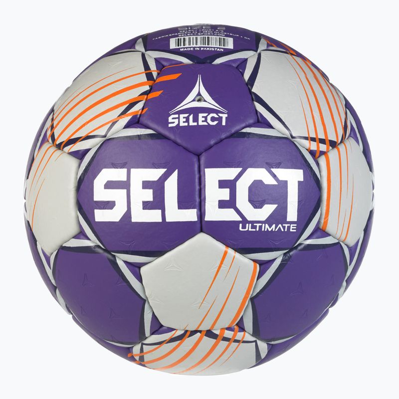 Piłka do piłki ręcznej SELECT Ultimate v24 Official EHF grey/purple rozmiar 2 2