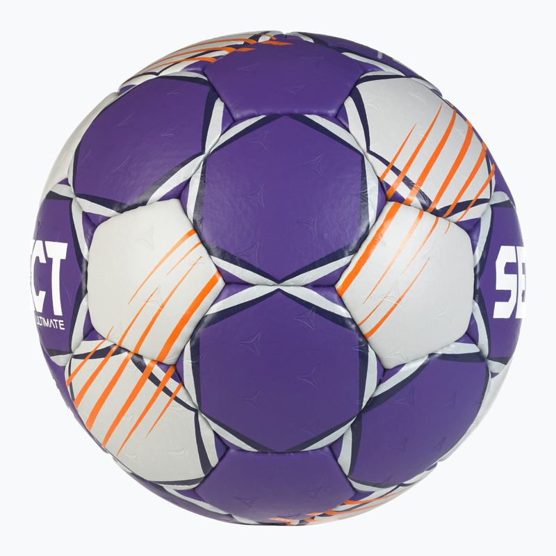 Piłka do piłki ręcznej SELECT Ultimate v24 Official EHF grey/purple rozmiar 2 3