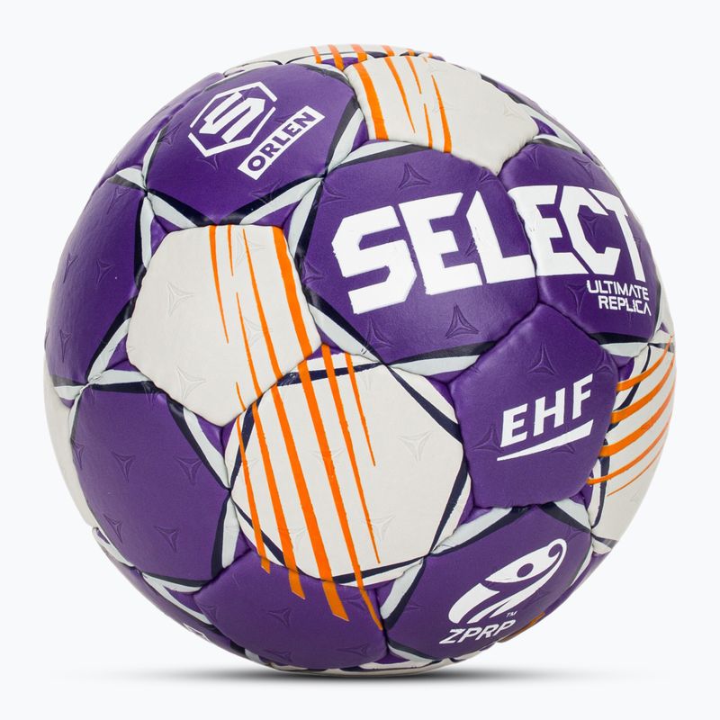 Piłka do piłki ręcznej SELECT Ultimate Replica Orlen Superliga v24 EHF grey/purple rozmiar 0 2