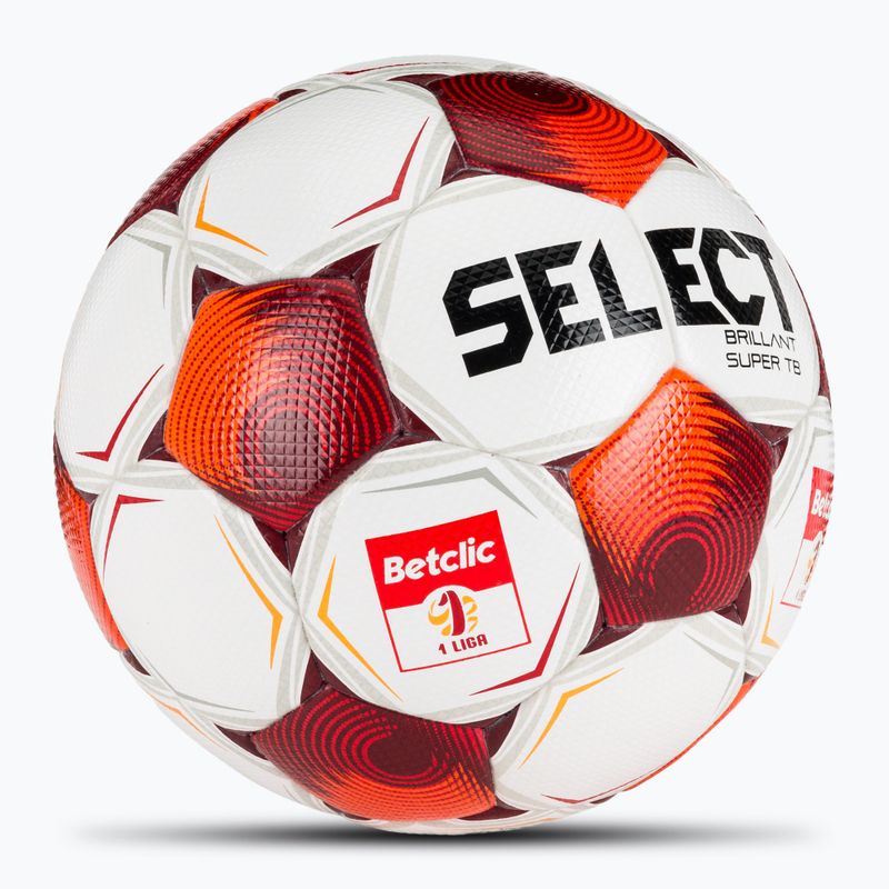 Piłka do piłki nożnej SELECT Brillant Super FIFA Betclic 1 v25 white/red rozmiar 5 2