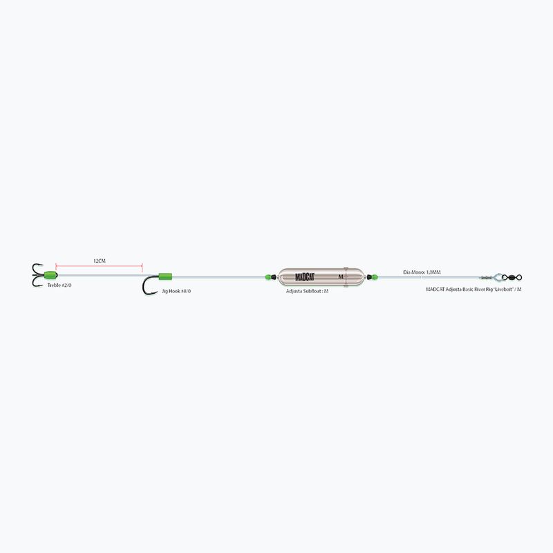 Zestaw sumowy MADCAT Adjusta Basic River Rig transparentny 56659