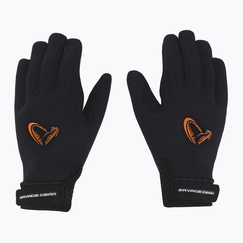 Rękawice wędkarskie Savage Gear Neoprene Stretch Glowe black 2