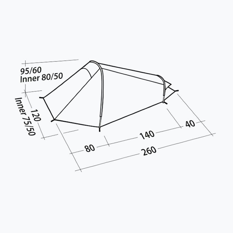 Namiot trekkingowy 1-osobowy Easy Camp Geminga 100 Compact szaro-granatowy 120446 5