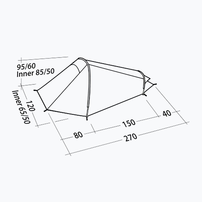 Namiot trekkingowy 1-osobowy Robens Arrow Head blue 3