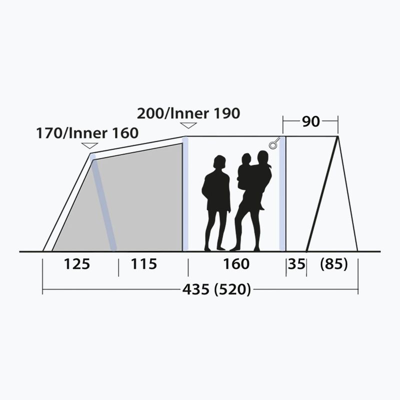 Namiot kempingowy 4-osobowy Outwell Monterey 4 Air blue 8