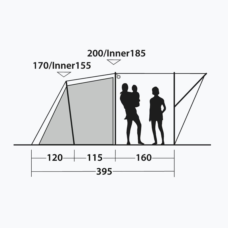 Namiot kempingowy 4-osobowy Outwell Sky 4 blue 9