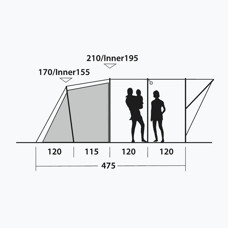 Namiot kempingowy 6-osobowy Outwell Sky 6 blue 7