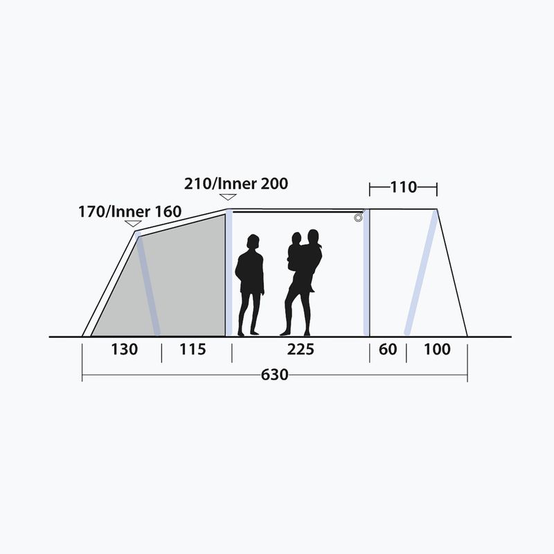 Namiot kempingowy 4-osobowy Outwell Sacramento 4 Air blue 9